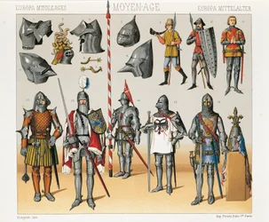 Illustrasjon fra Auguste Racinets historiske kostymer, bind IV