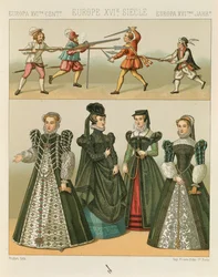 "Le Costume Historique" (The Complete Costume History) av Auguste Racinet, IV bind