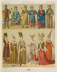 "Le Costume Historique" (The Complete Costume History) av Auguste Racinet, bind IV