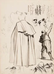 Mannlige figurer, ansikter