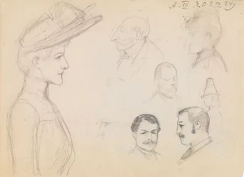 Portrettstudie (verso begonier)