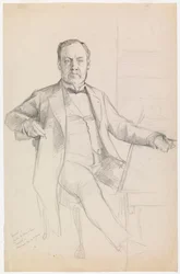 Portrett av Louis Pasteur, skisse