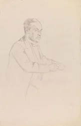 Portrett av Louis Pasteur, skisse
