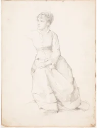 Sittende kvinne