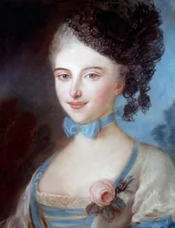 Portrett av Laure Sallambier, mor til Balzac (1778-1854), mor til Honore de Balzac. Pastellmaleri av Albert Ernest Carrier Belleuse (1824-1887)