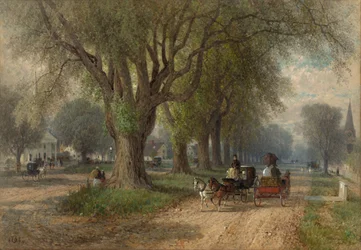 søndag i New England, ca. 1876.