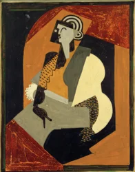 Sittende kvinne