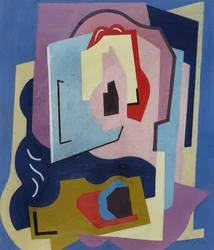 De to rytmeelementene; Les Deux Elements Rythmes, ca. 1923 (gouache på papir)