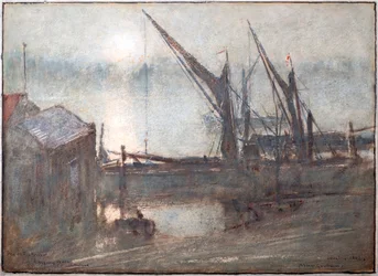 Tåke på elven, Cheyney Walk, Chelsea