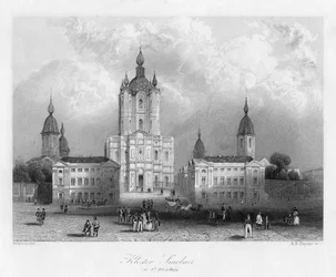 Kloster Smolnoi, nær St Petersburg, Russland, c1840.