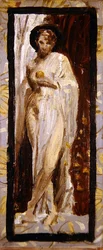 A Drapered Nude / Study, ca. 1867 (olje på panel)