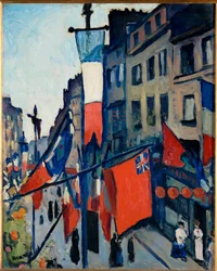 14. juli i Le Havre (olje på lerret)