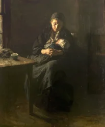 Mors kjærlighet (sorg), ca. 1857