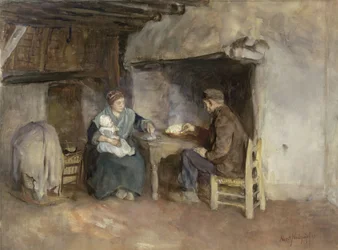 Lunsj i en bondefamilie