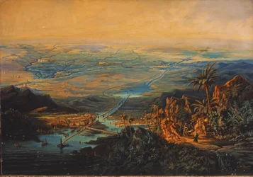 Suezkanalen i november 1864 (olje på lerret)