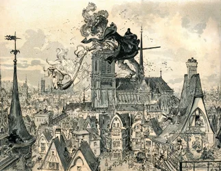 Giant Gargantua hopper fra hesten sin