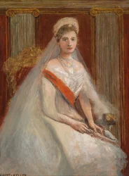 Portrett av keiserinne Alexandra Fyodorovna av Russland 1872-1918, kona til tsar Nicholas II.