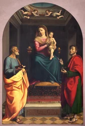 Madonna med helgenene Peter og Lukas, de første tjue årene av 1500-tallet (maleri)
