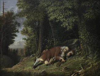 Rip Van Winkle Asleep, 1879-80 (olje på lerret)