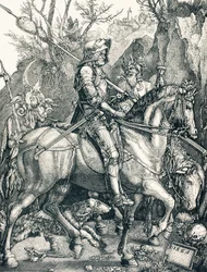 The Knight of Death, ca. 1880 (gravering)