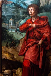 Kristus på korset mellom Jomfru Maria og Johannes