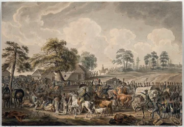 La Grande Armee krysset Daugava-elven (eller Western Dvina) 24. juli 1812 (Den franske hæren krysset Daugava-elven 24. juli