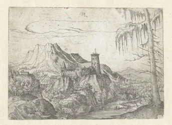 Albrecht Altdorfer - Landskap med et stort slott
