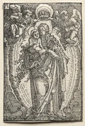 Menneskets fall og forløsning: Jomfruen som himmelens dronning, ca. 1515.