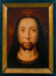 La sainte face - Det hellige ansikt - Maleri av sirkelen av Bouts, Aelbrecht (Albrecht, c1455-1549), Olje på tre c1500 (37,4x28,2cm) - Museu Nacional d