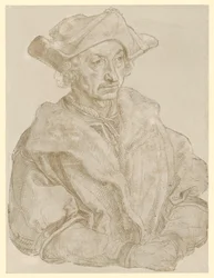 Portrett av en eldre, skjeggfri mann (Sebastian Brant)