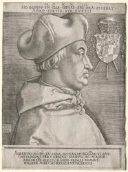 Kardinal Albrecht av Brandenburg - Den store platen, 1523.