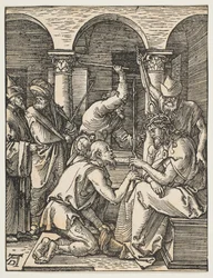 Kristus kronet med torner, fra The Small Passion, ca. 1509.