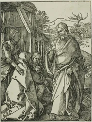Kristus tar avskjed med sin mor, fra The Small Woodcut Passion