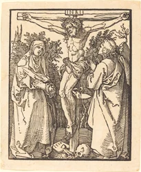 Kristus på korset med Maria og Johannes