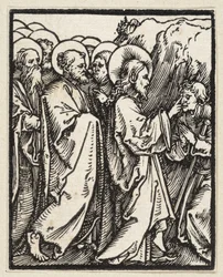 Kristus helbreder en blind mann (fra: Postilla, 43 tresnitt)