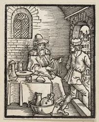 Gjestebudet uten gjester (fra: Postilla, 43 tresnitt)