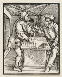 Den rike mannen og hans husholderske (fra: Postilla, 43 tresnitt)