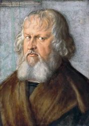 Tysk: Hieronymus Holzschuher (1469-1529) Portrett av Hieronymus Holzschuher