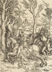 Knight og Lansquenet, ca. 1497