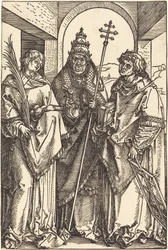 De hellige Stephen, Sixtus og Lawrence