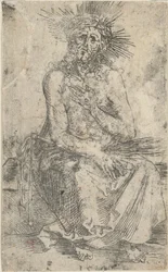 Smertensmannen, sittende