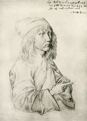 Selvportrett av den tretten år gamle Dürer