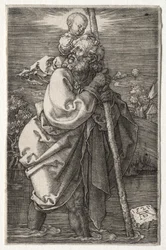 St. Christopher, vendt mot venstre, 1521.
