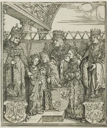 Kongressen og dobbeltforlovelsen i Wien, fra Triumfbuen til Maximilian I