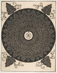 Den fjerde knuten. Interlaced Roundel med en rund medaljong i sentrum, etter 1528.