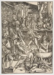The Martyrdom of Saint John, fra The Apocalypse, Latin Edition 1511, ca. 1496.