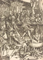 The Martyrdom of Saint John, sannsynligvis ca. 14961498.