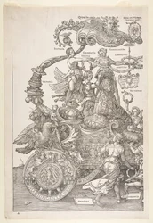 The Triumphal Chariot of Maximilian I The Great Tri..., antagelig ferdig ca. 1518, publisert 1522.