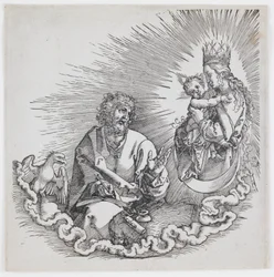 The Virgin Appearing to Saint John, fra 1511-utgaven av "The Apocalypse"