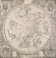Det chelestiale diagrammet på den sørlige halvkule, tidlig på 1500-tallet